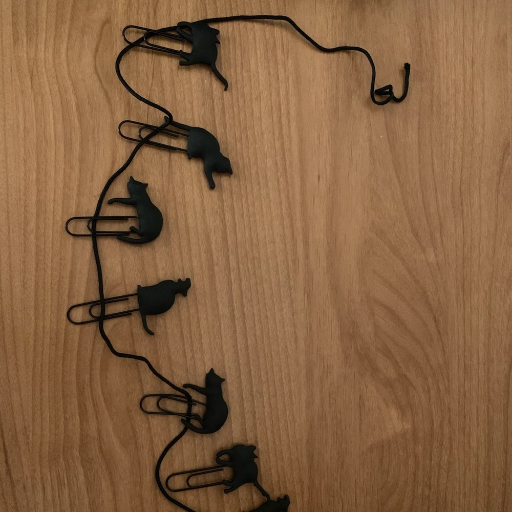 Black Cat Photo String with Clips
